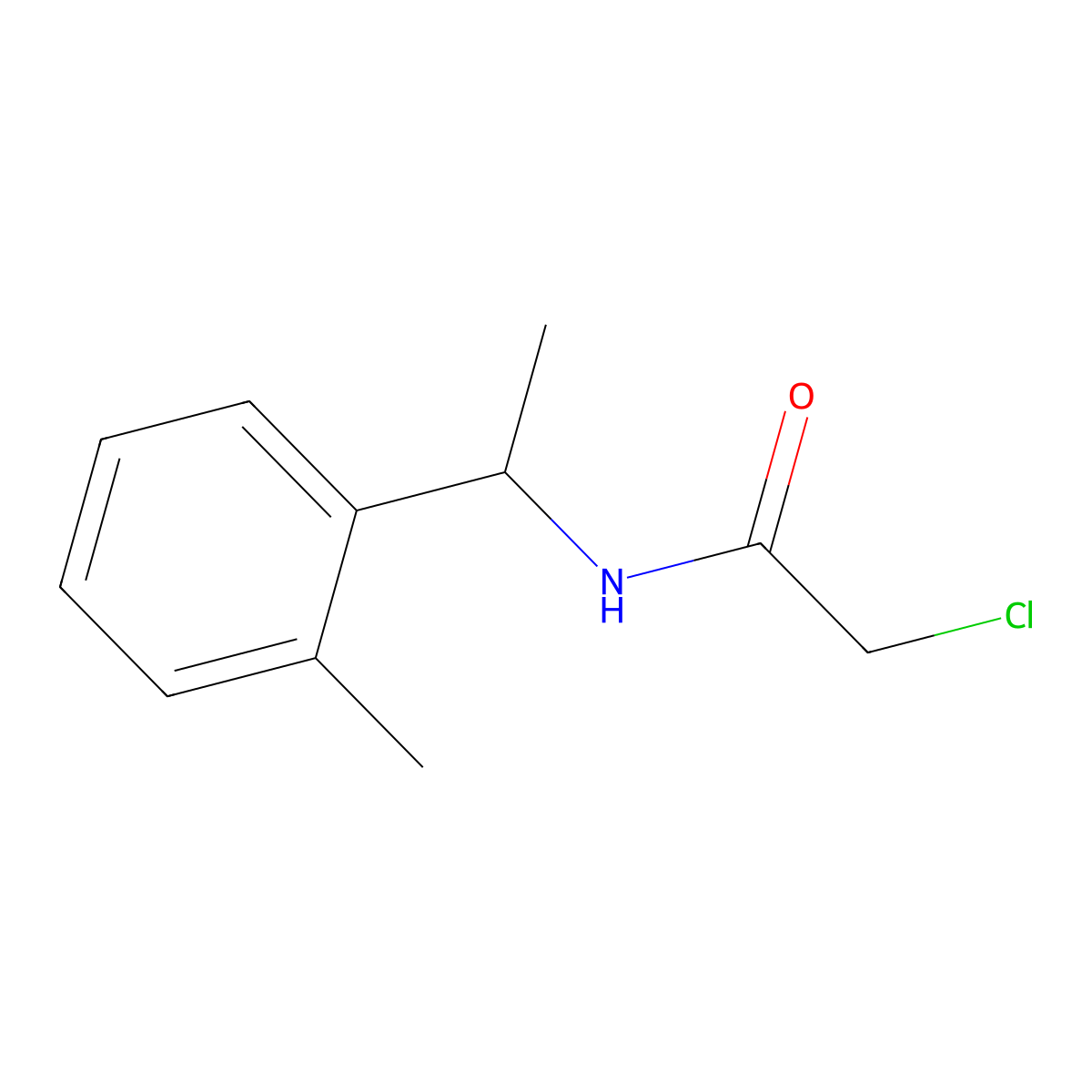 Acetamide, 2-chloro-N-(1-(2-methylphenyl)ethyl)- molecular structure, CAS 790272-37-6