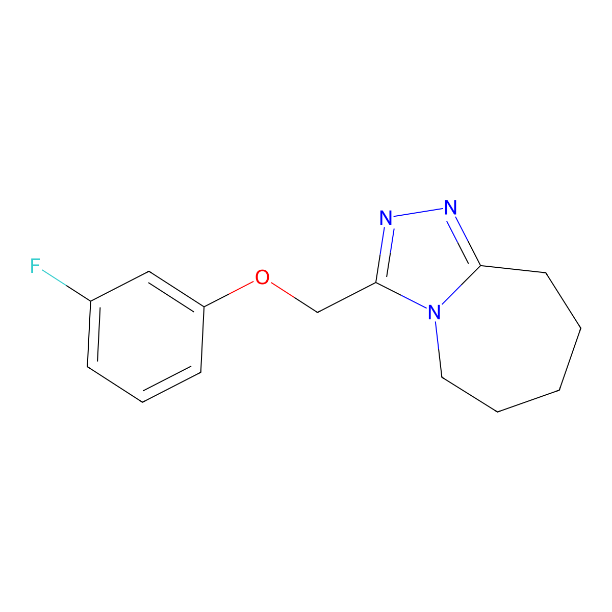 3-(3-Fluorophenoxymethyl)-5H,6H,7H,8H,9H-[1,2,4]triazolo[4,3-a]azepine molecular structure, CAS 790272-46-7