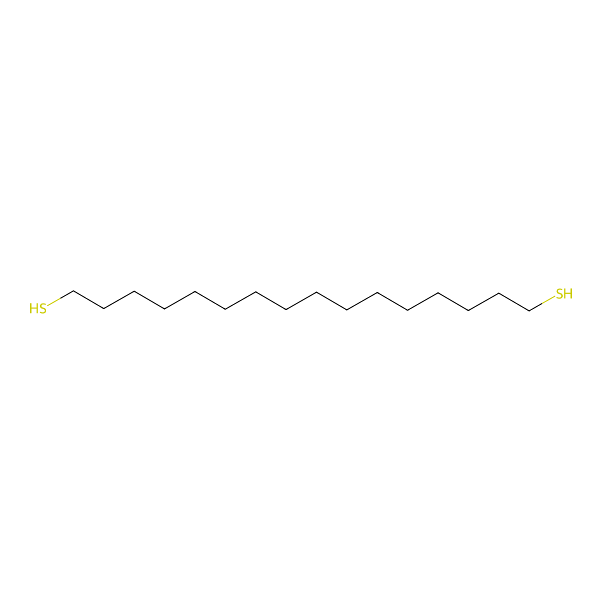 1,16-Hexadecanedithiol molecular structure, CAS 79028-45-8