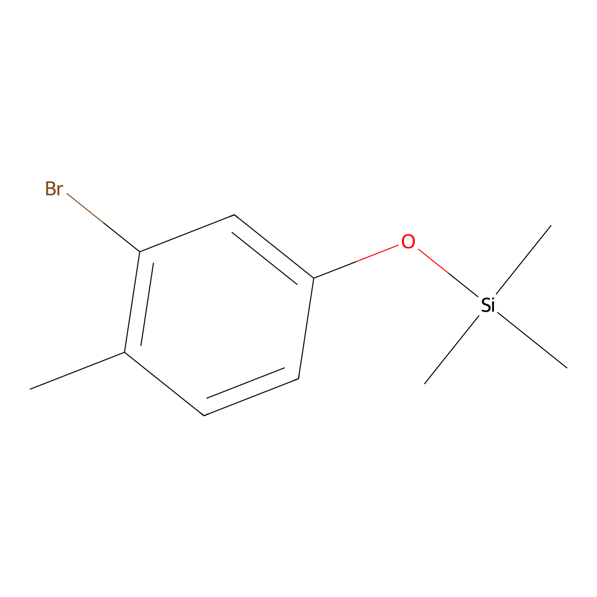 (3-Bromo-4-methylphenoxy)trimethylsilane molecular structure, CAS 790299-12-6