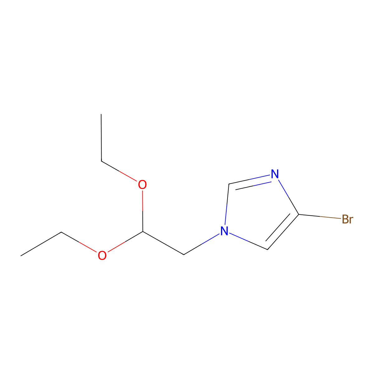 4-Bromo-1-(2,2-diethoxyethyl)-1h-imidazole molecular structure, CAS 790300-57-1
