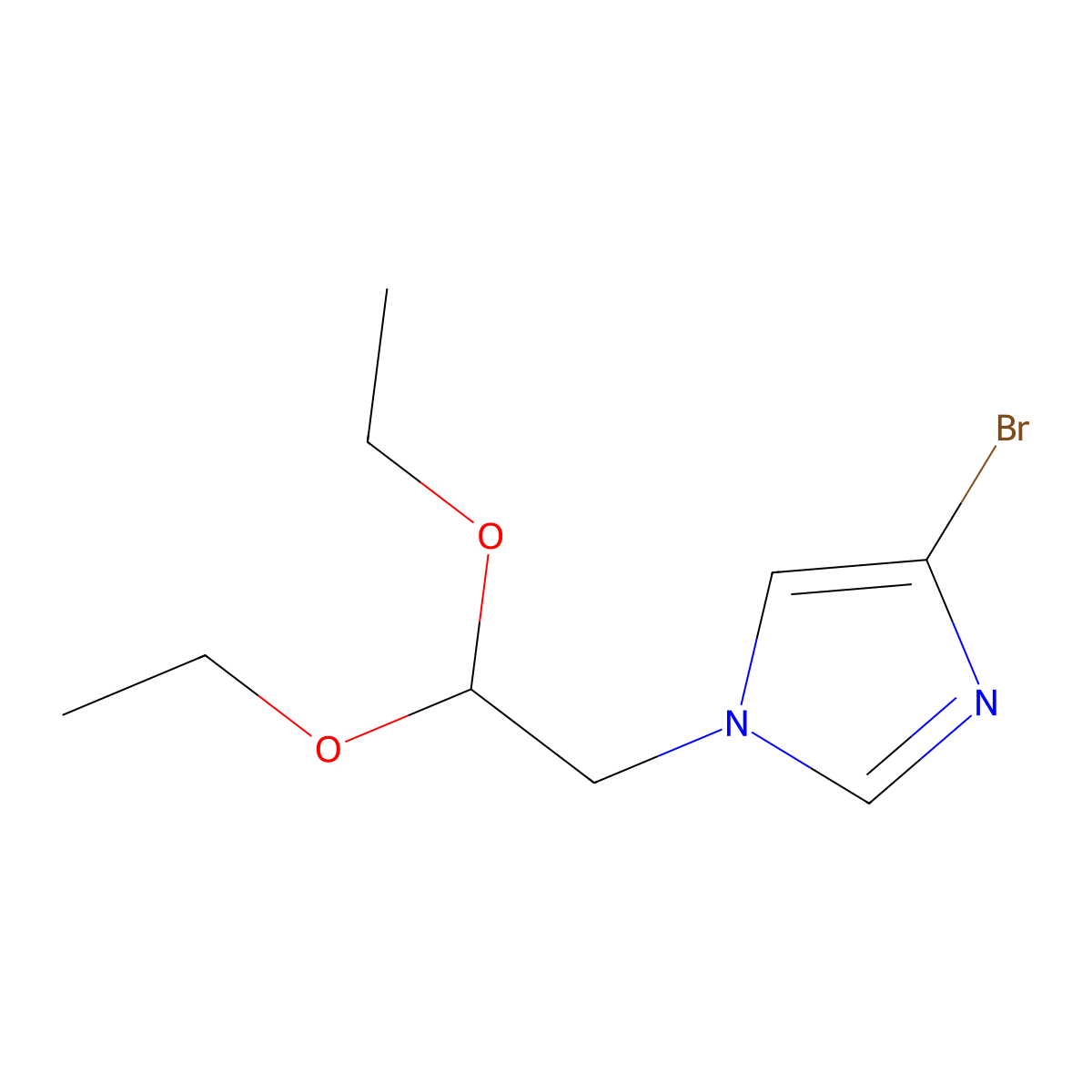 4-Bromo-1-(2,2-diethoxyethyl)-1h-imidazole molecular structure, CAS 790300-57-1