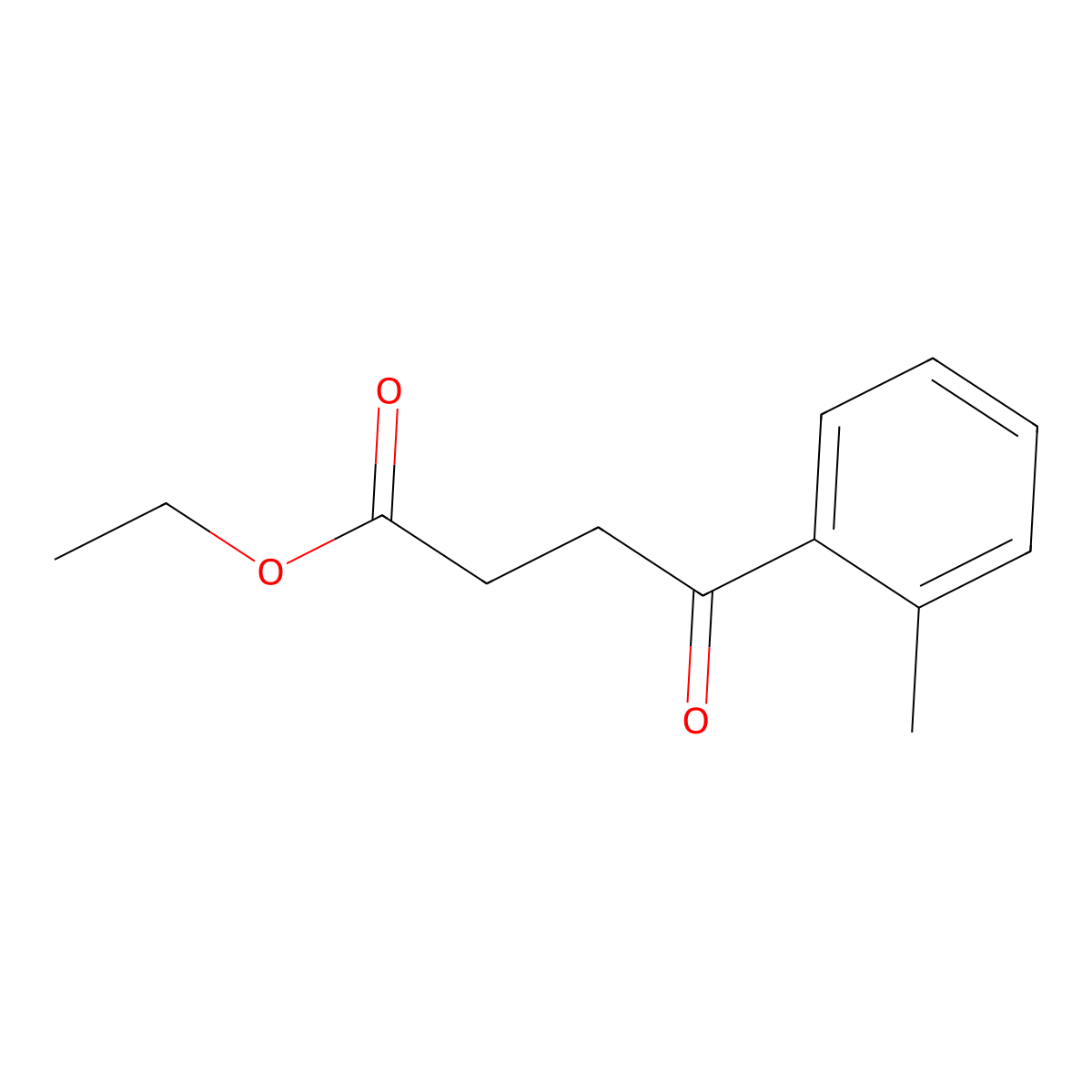 Ethyl 4-(2-methylphenyl)-4-oxobutyrate molecular structure, CAS 79034-93-8