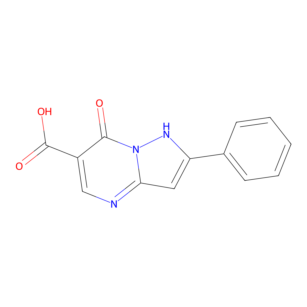7-Oxo-2-phenyl-4,7-dihydropyrazolo[1,5-a]pyrimidine-6-carboxylic acid molecular structure, CAS 79039-20-6