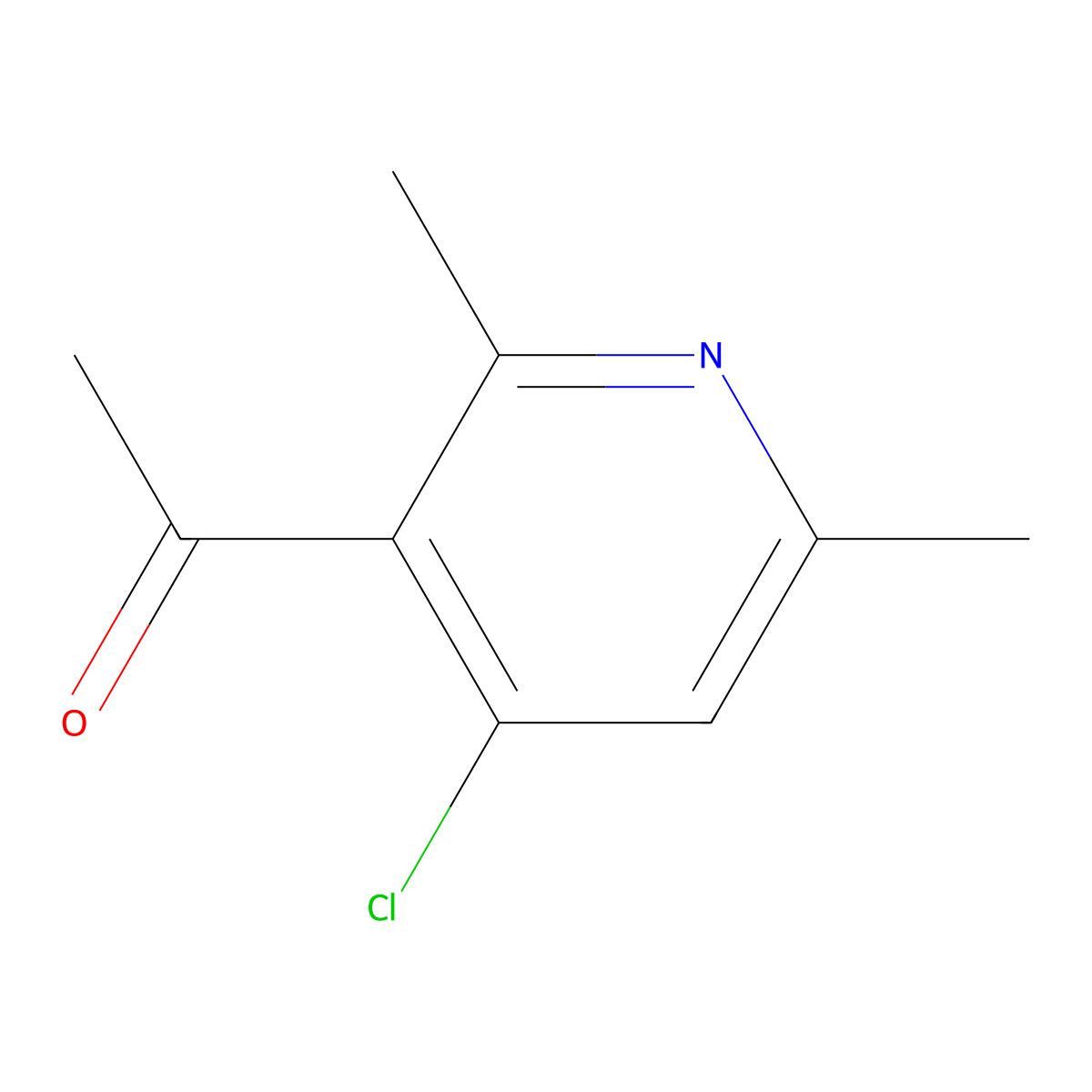 1-(4-Chloro-2,6-dimethylpyridin-3-yl)ethan-1-one molecular structure, CAS 79039-89-7