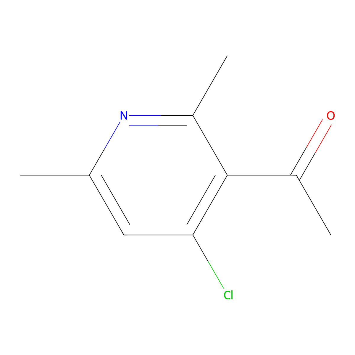 1-(4-Chloro-2,6-dimethylpyridin-3-yl)ethan-1-one molecular structure, CAS 79039-89-7