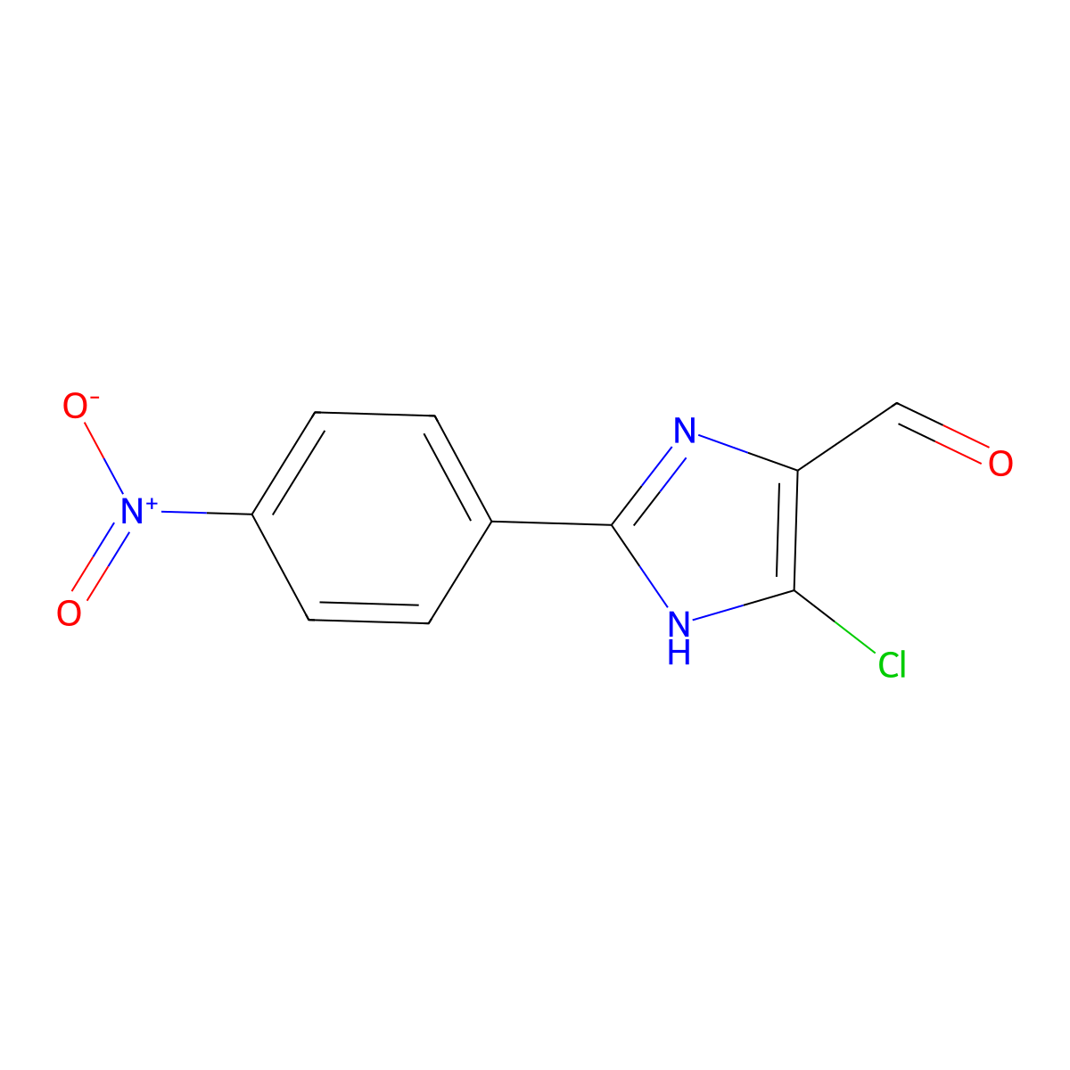 5-chloro-2-(4-nitrophenyl)-1H-Imidazole-4-carboxaldehyde molecular structure, CAS 79047-66-8