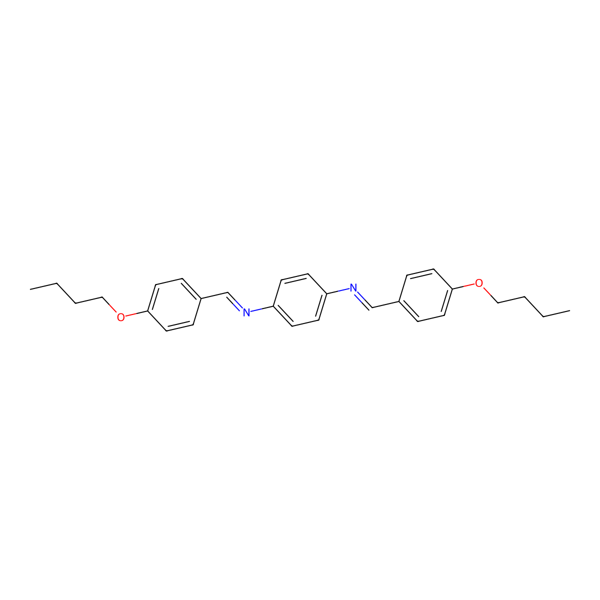 N,N'-Bis-(4-butoxy-benzylidene)-benzene-1,4-diamine molecular structure, CAS 79048-86-5