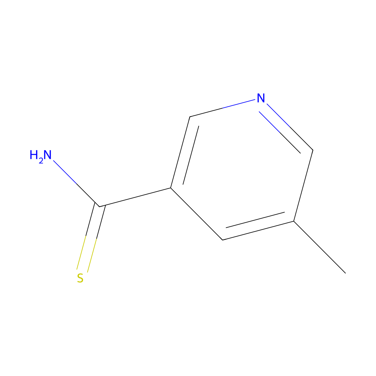 5-Methylpyridine-3-carbothioamide molecular structure, CAS 79048-97-8