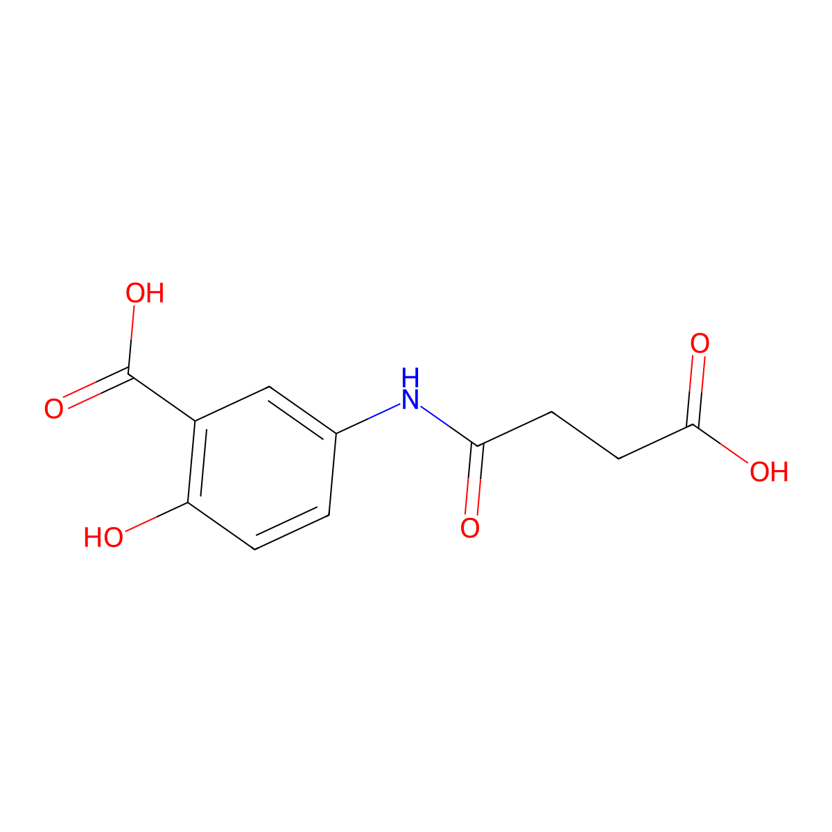 5-(3-Carboxy-propionylamino)-2-hydroxy-benzoic acid molecular structure, CAS 79049-98-2