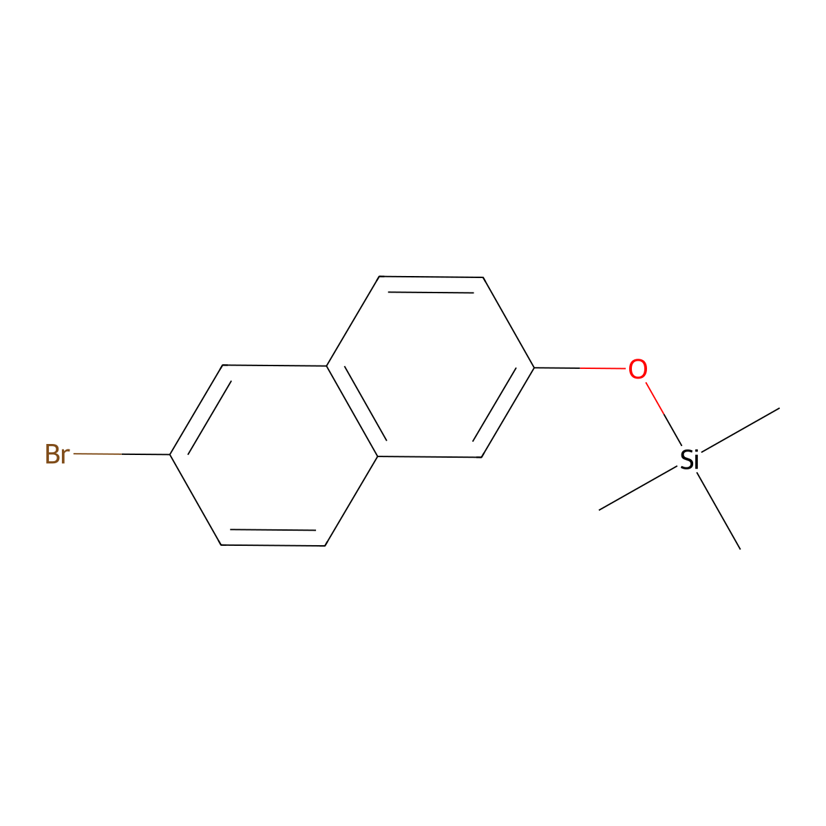 [(6-Bromonaphthalen-2-yl)oxy]trimethylsilane molecular structure, CAS 79054-25-4