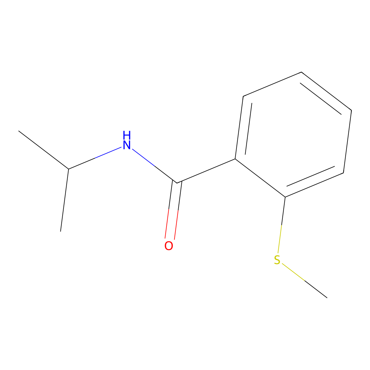 N-isopropyl-2-(methylthio)benzamide molecular structure, CAS 79054-70-9