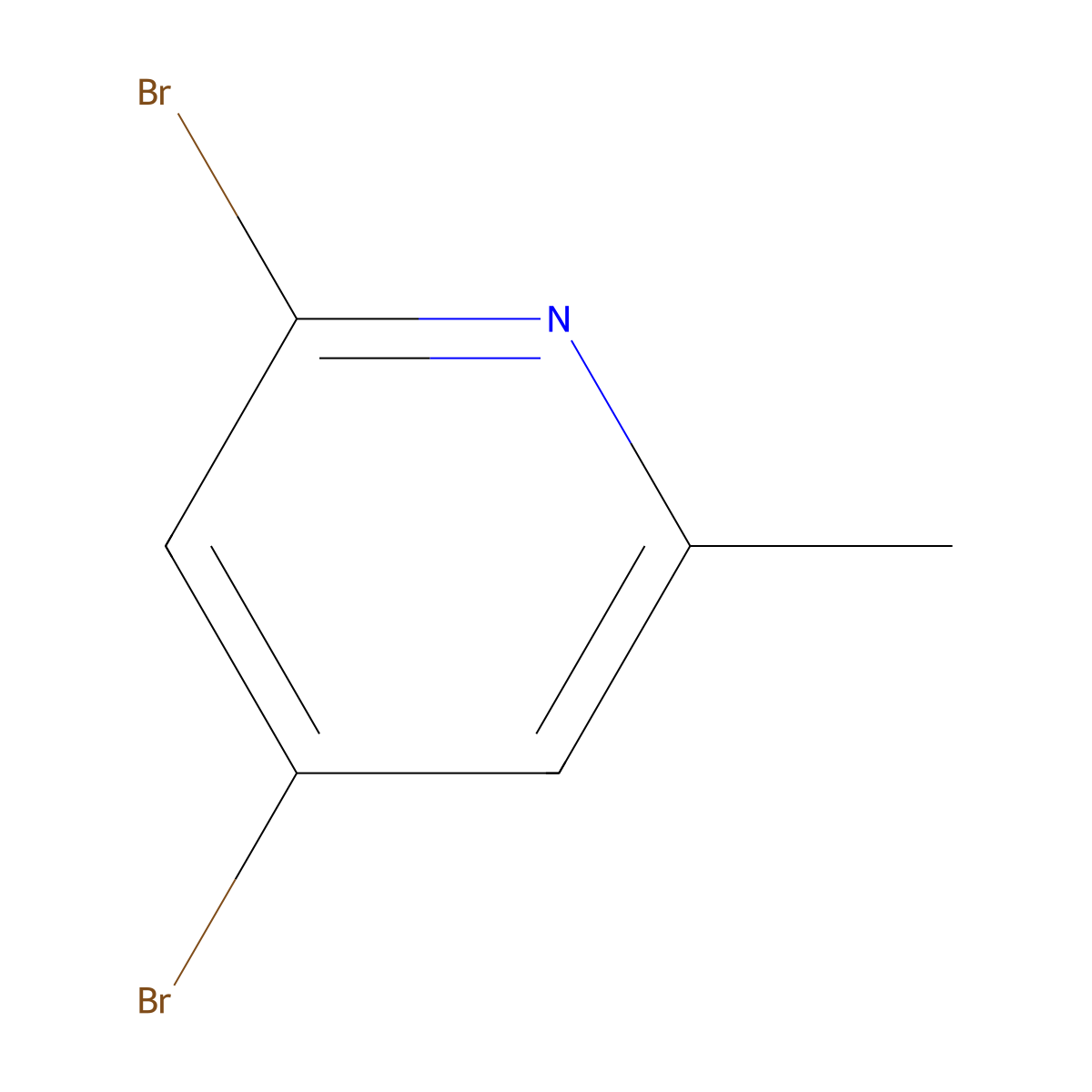 2,4-Dibromo-6-methylpyridine molecular structure, CAS 79055-52-0