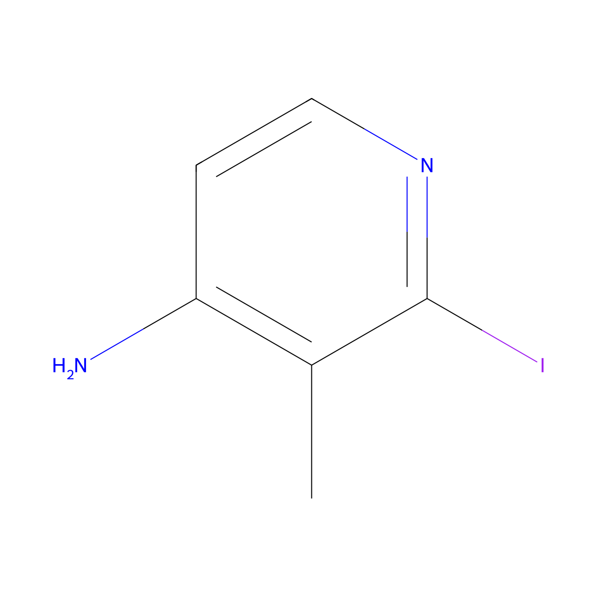 2-Iodo-3-methylpyridin-4-amine molecular structure, CAS 79055-58-6
