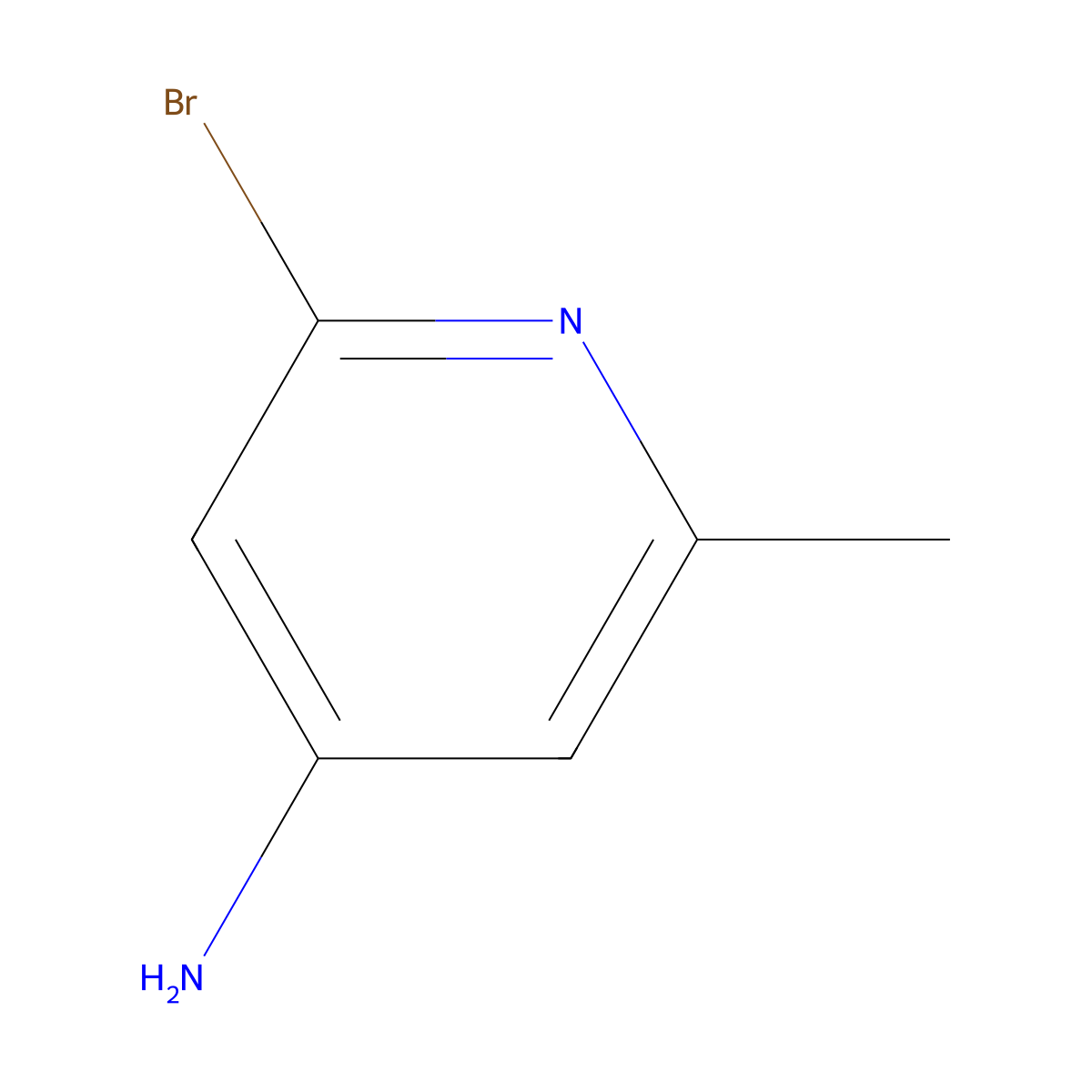 4-Amino-2-bromo-6-methylpyridine molecular structure, CAS 79055-59-7