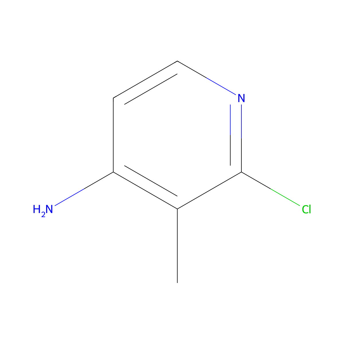 2-Chloro-3-methylpyridin-4-amine molecular structure, CAS 79055-64-4