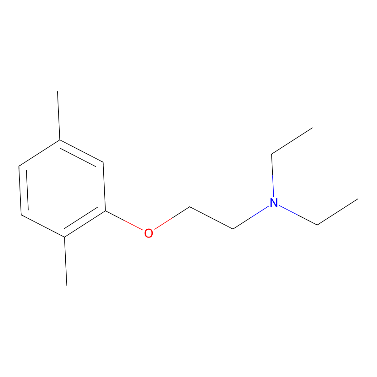 2-(2,5-dimethylphenoxy)-N,N-diethylethanamine molecular structure, CAS 790595-22-1