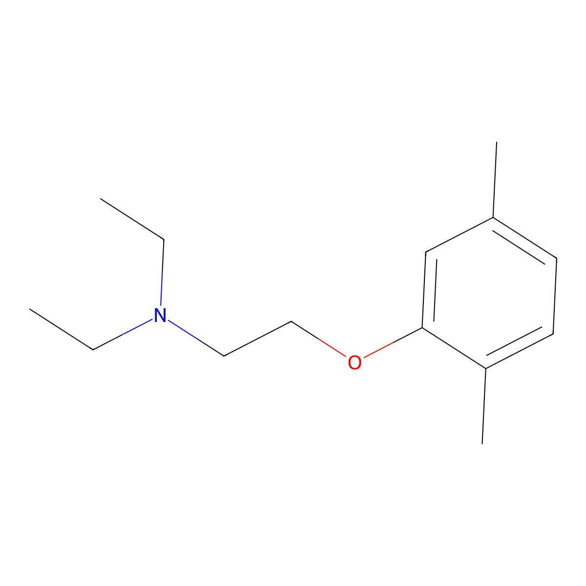 2-(2,5-dimethylphenoxy)-N,N-diethylethanamine molecular structure, CAS 790595-22-1