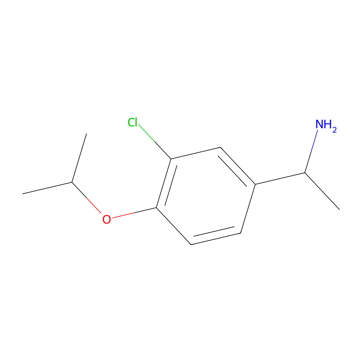 1-[3-Chloro-4-(propan-2-yloxy)phenyl]ethan-1-amine molecular structure, CAS 790599-41-6