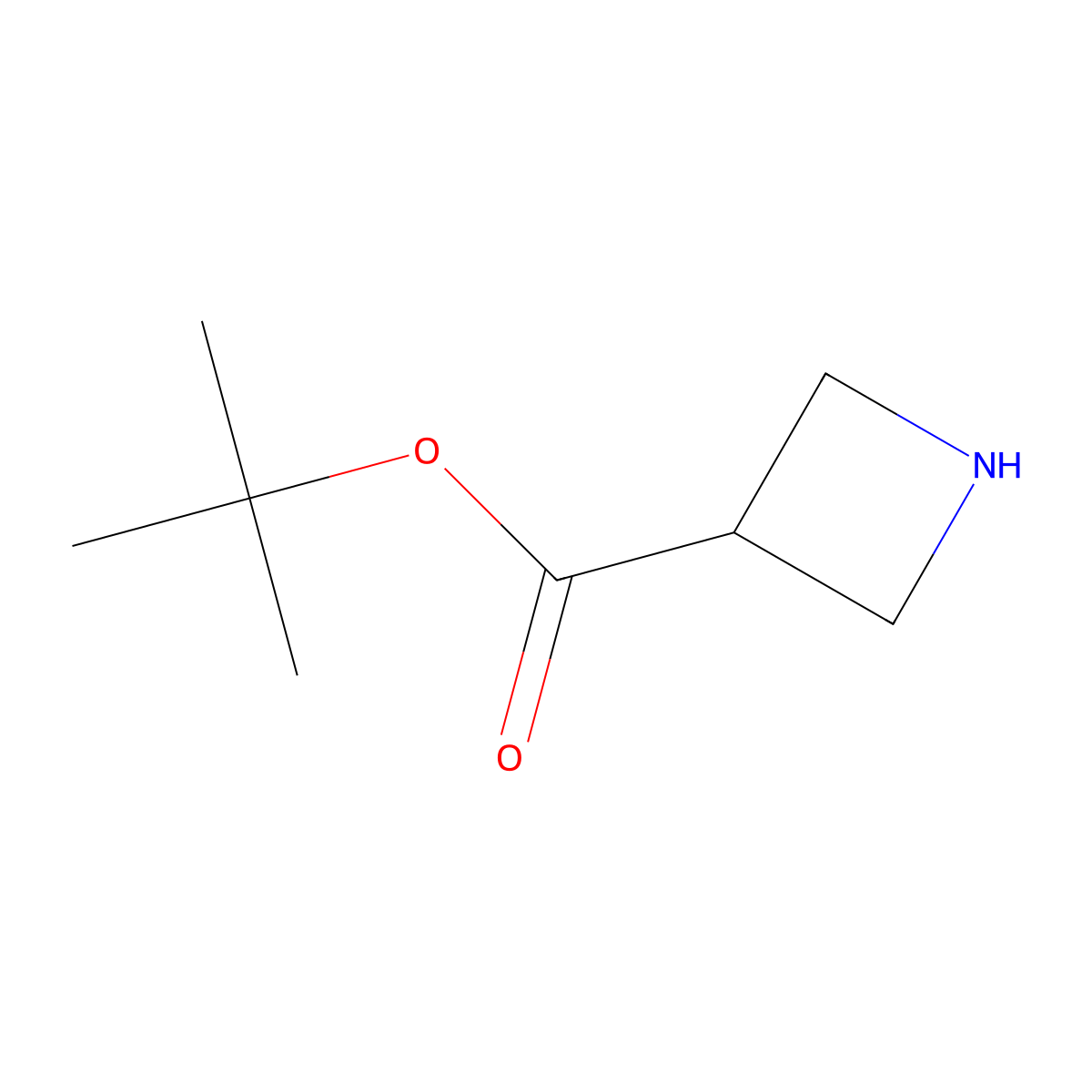 tert-Butyl azetidine-3-carboxylate molecular structure, CAS 790600-78-1