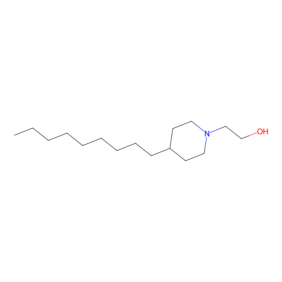 2-(4-Nonylpiperidin-1-yl)ethan-1-ol molecular structure, CAS 790603-84-8