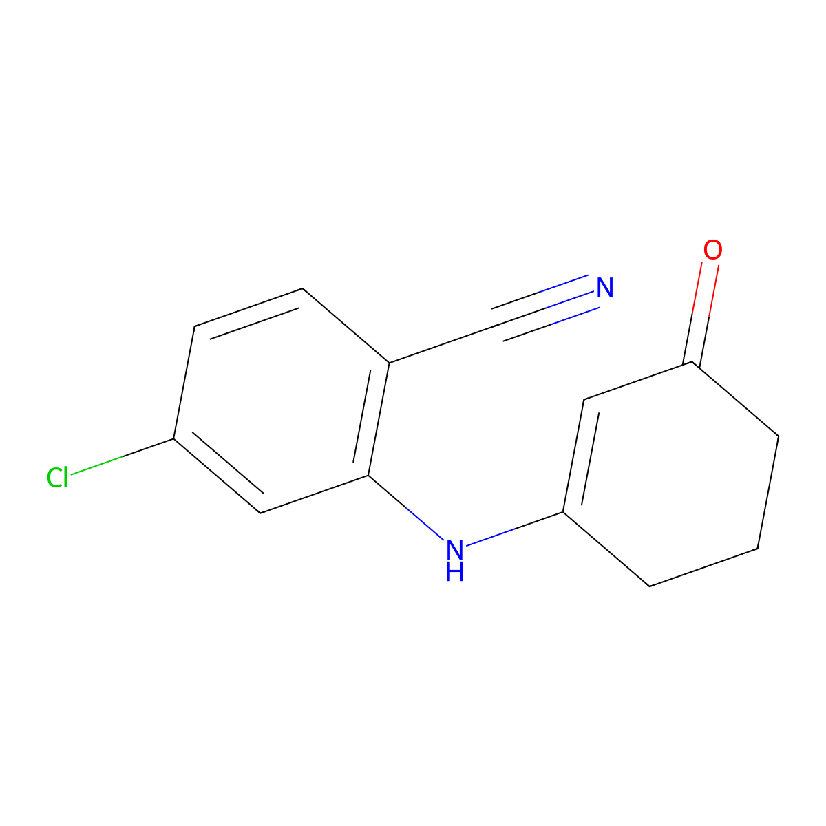 4-Chloro-2-[(3-oxocyclohex-1-en-1-yl)amino]benzonitrile molecular structure, CAS 790618-62-1