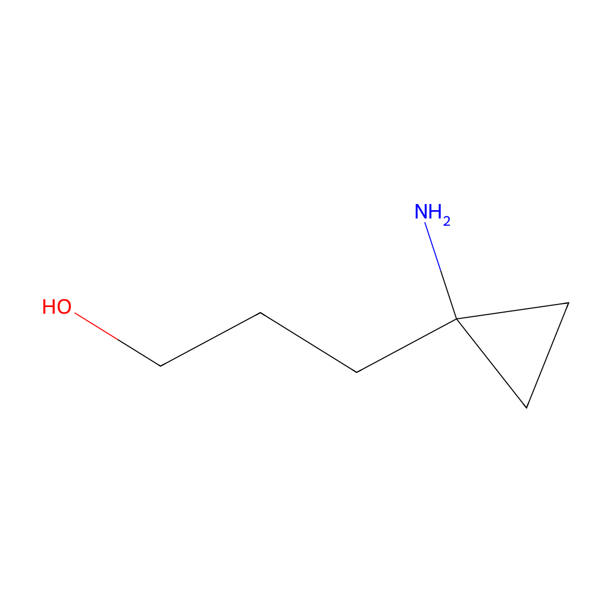 3-(1-Aminocyclopropyl)propan-1-ol molecular structure, CAS 790622-84-3