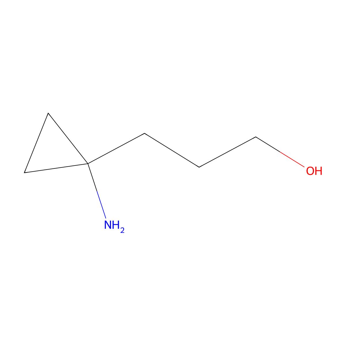 3-(1-Aminocyclopropyl)propan-1-ol molecular structure, CAS 790622-84-3