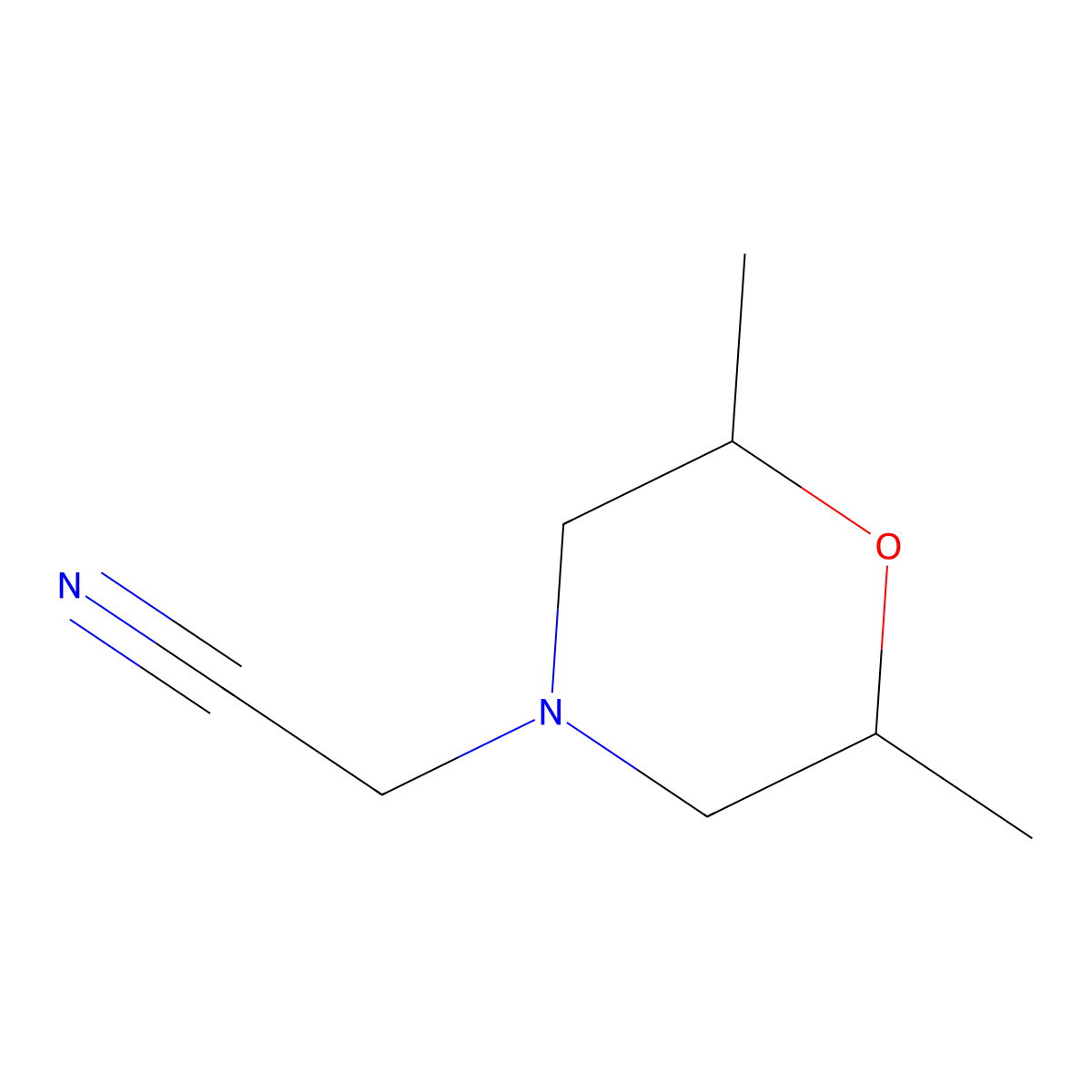 2-(2,6-Dimethylmorpholin-4-yl)acetonitrile molecular structure, CAS 790626-46-9