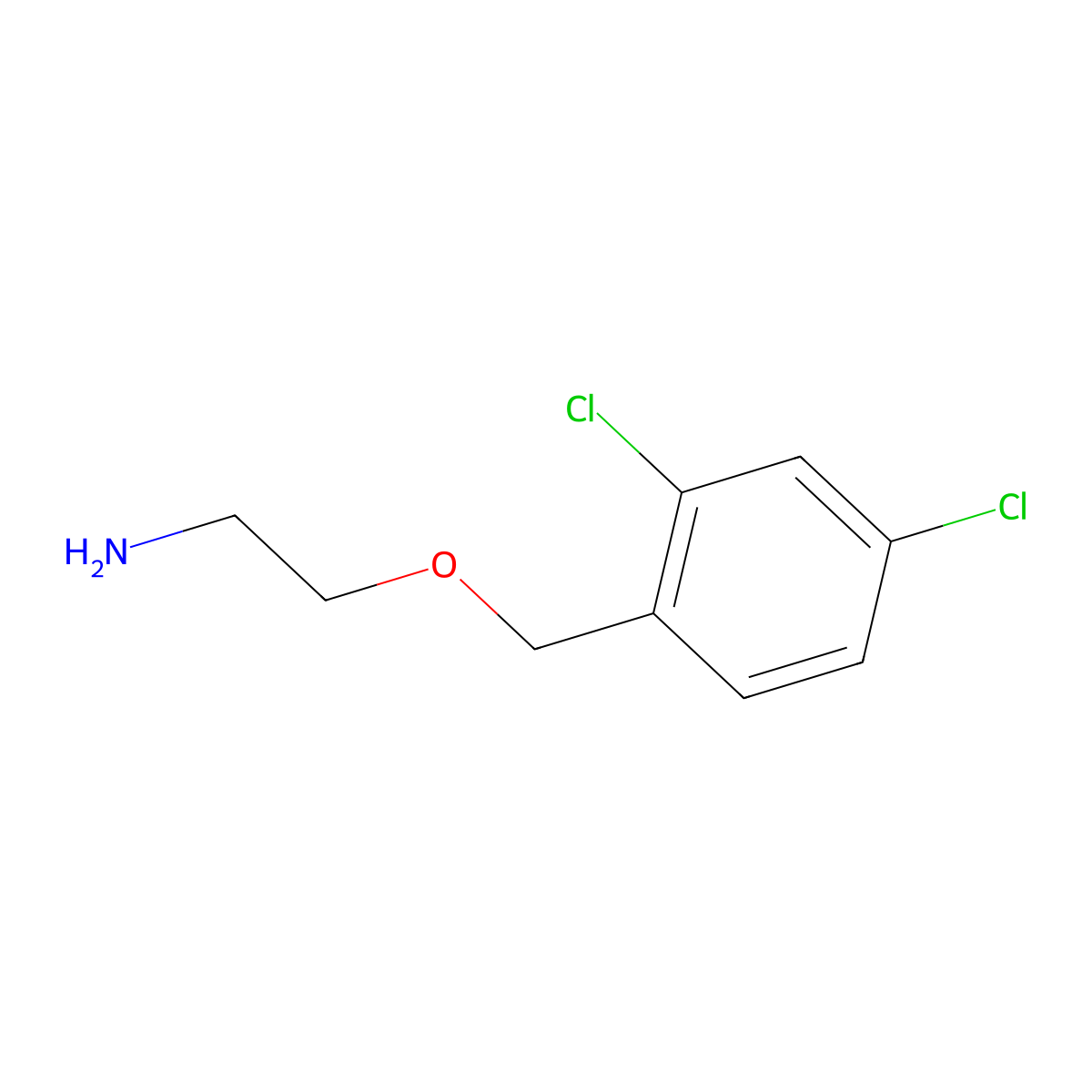 2-[(2,4-Dichlorophenyl)methoxy]ethan-1-amine molecular structure, CAS 790626-85-6