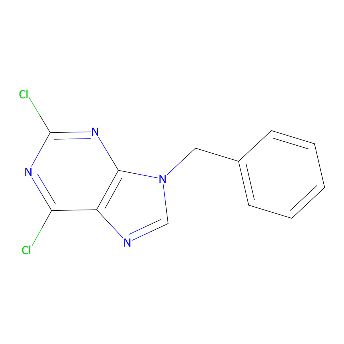 9-Benzyl-2,6-dichloro-9H-purine molecular structure, CAS 79064-26-9