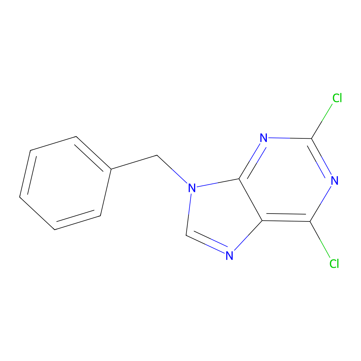 9-Benzyl-2,6-dichloro-9H-purine molecular structure, CAS 79064-26-9