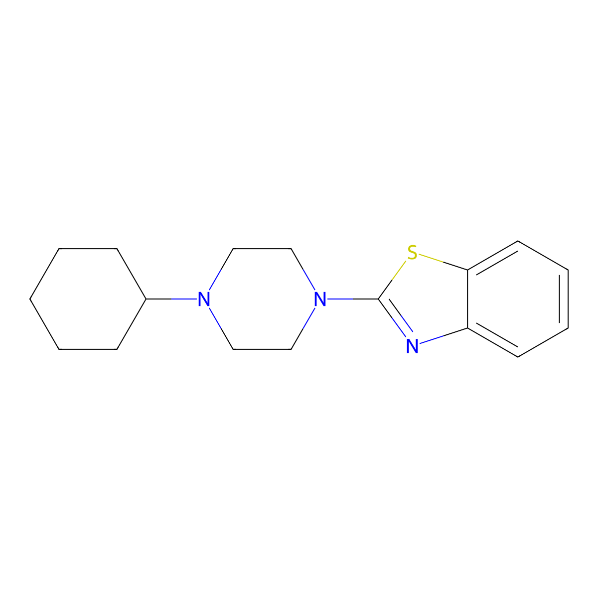 2-(4-Cyclohexylpiperazin-1-yl)benzo[d]thiazole molecular structure, CAS 790645-69-1