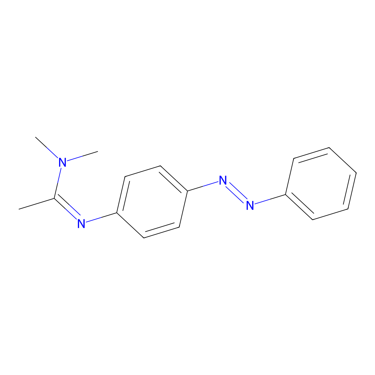 (1E)-N,N-dimethyl-N'-{4-[(E)-phenyldiazenyl]phenyl}ethanimidamide molecular structure, CAS 790647-74-4