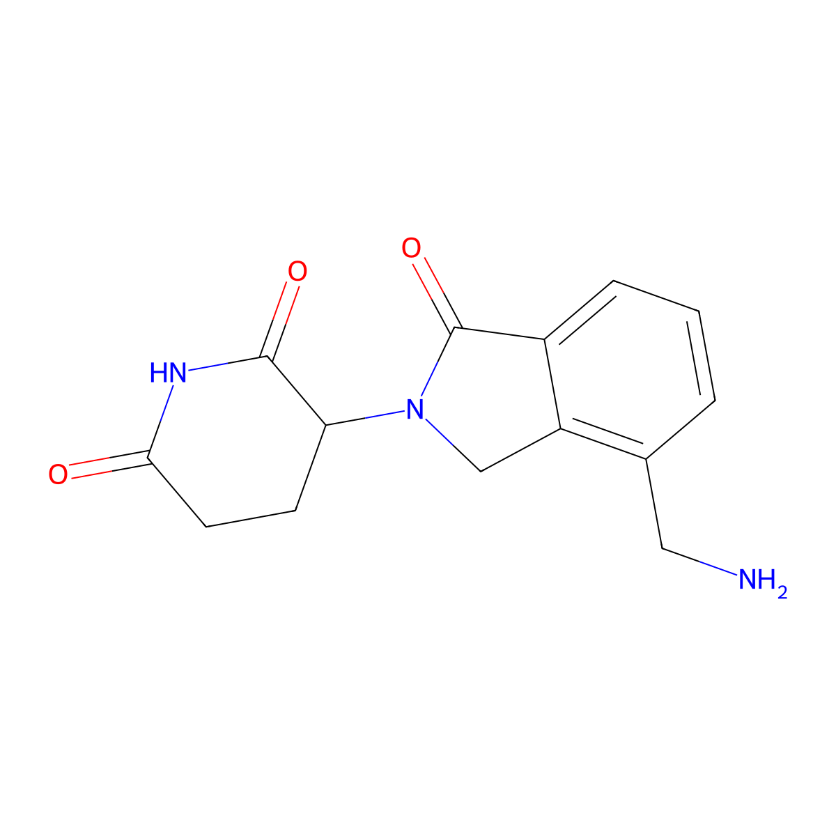 3-[4-(Aminomethyl)-1-oxo-isoindolin-2-yl]piperidine-2,6-dione molecular structure, CAS 790652-68-5