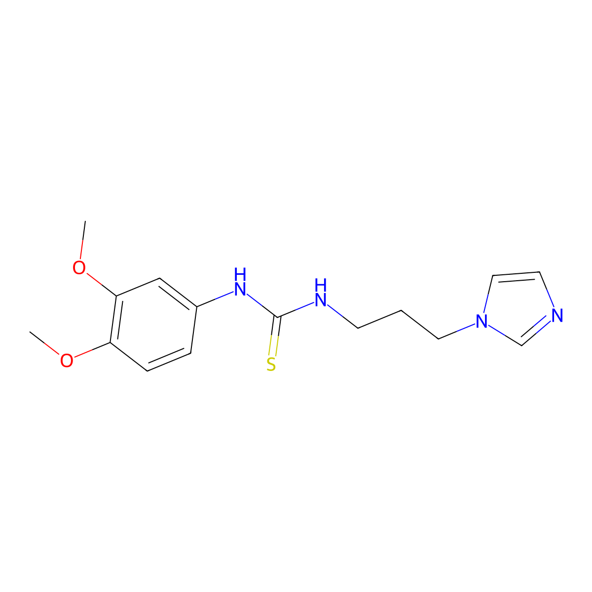 1-(3,4-Dimethoxyphenyl)-3-[3-(1h-Imidazol-1-Yl)propyl]thiourea molecular structure, CAS 790663-33-1