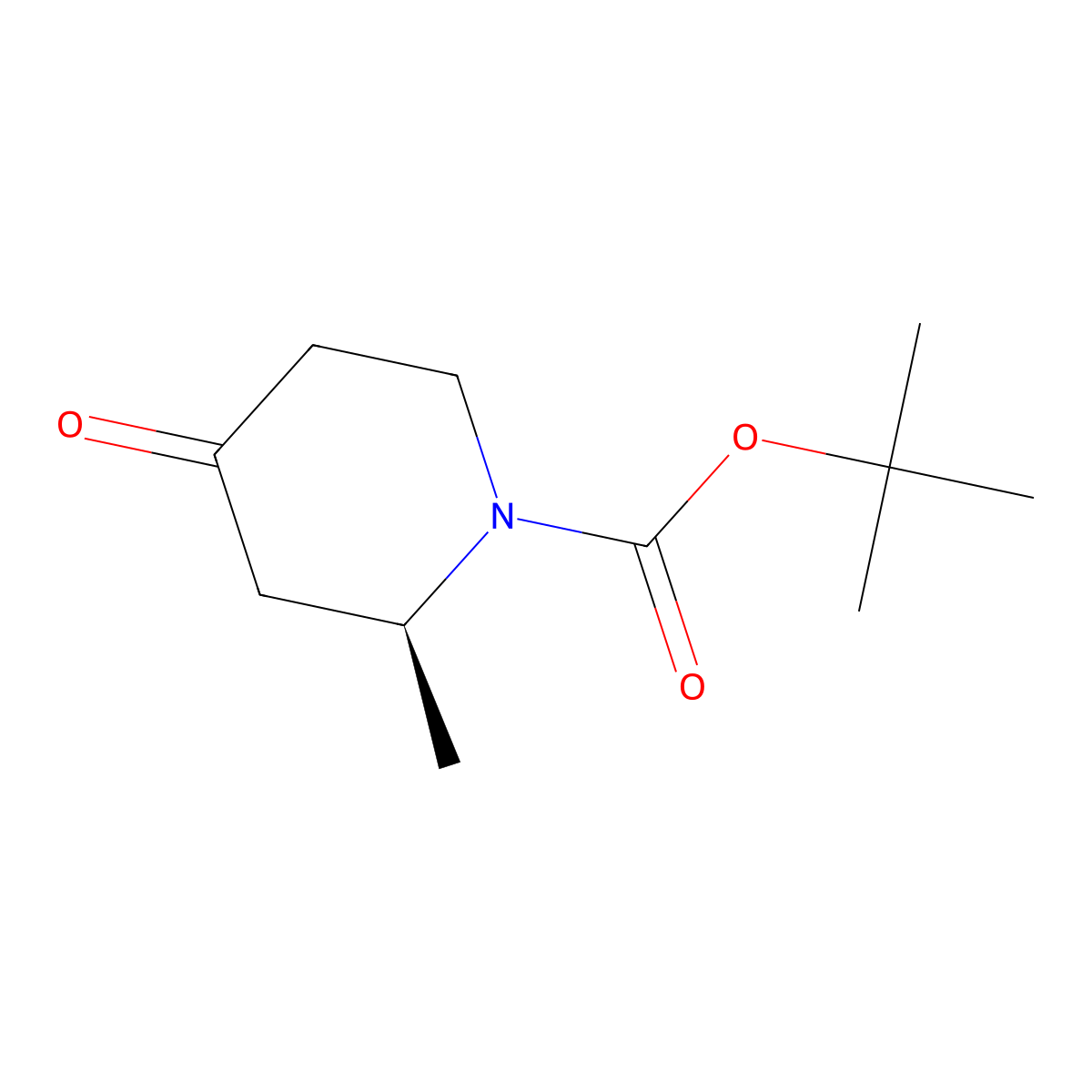 tert-butyl (2S)-2-methyl-4-oxopiperidine-1-carboxylate molecular structure, CAS 790667-49-1
