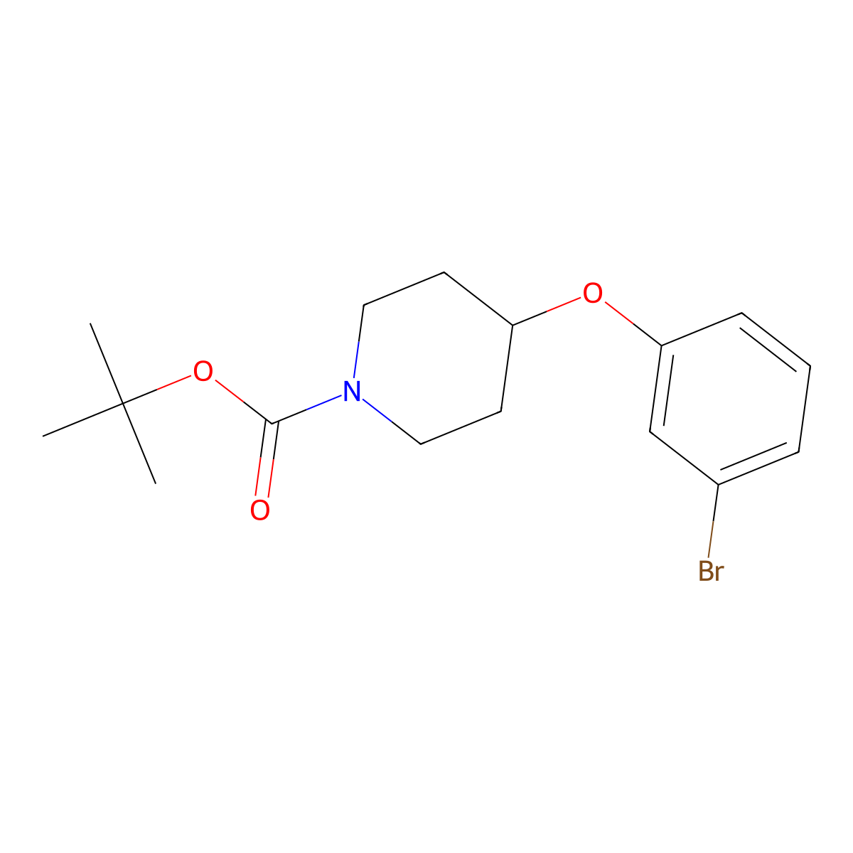 1-Boc-4-(3-bromophenoxy)piperidine molecular structure, CAS 790667-54-8
