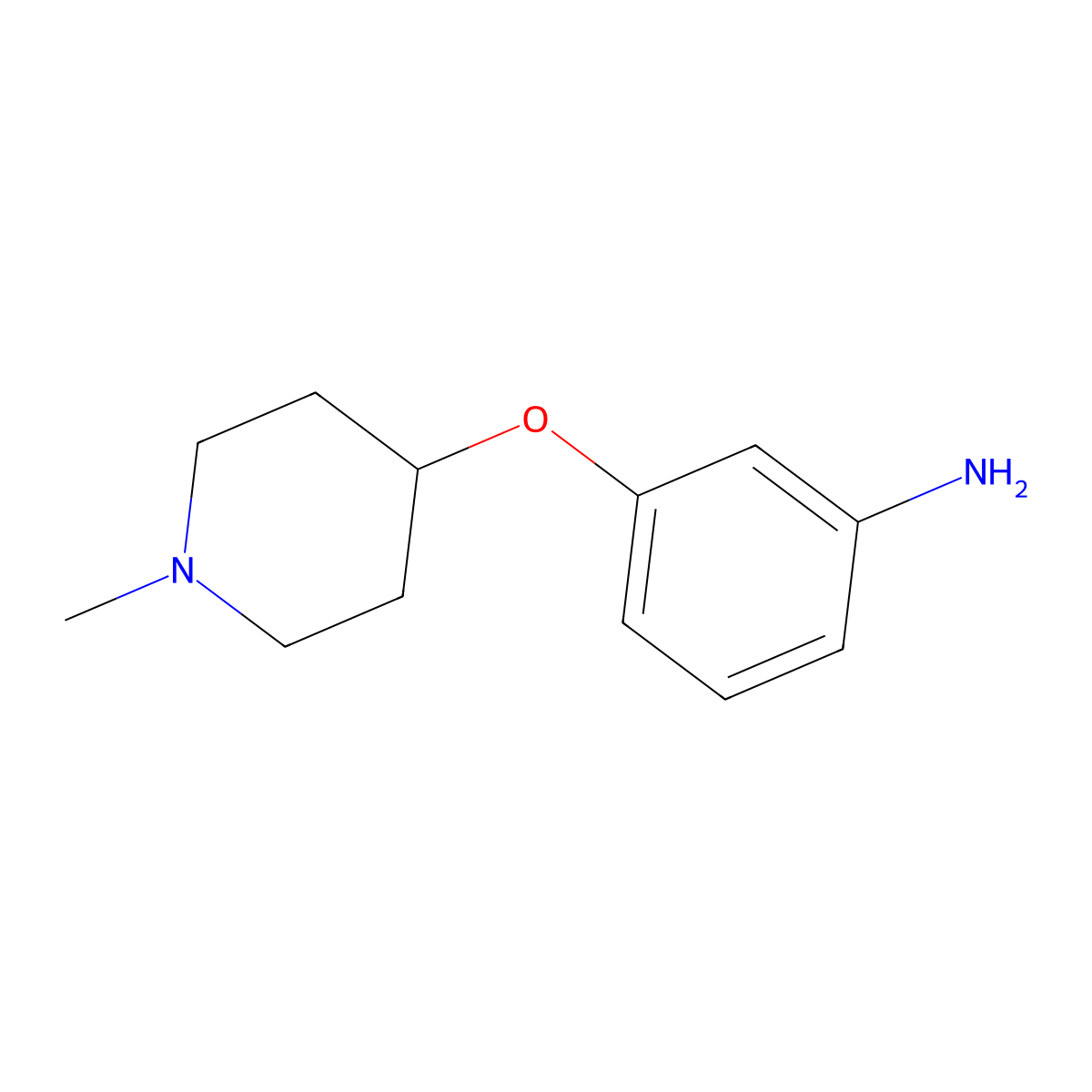 3-((1-Methylpiperidin-4-yl)oxy)aniline molecular structure, CAS 790667-66-2
