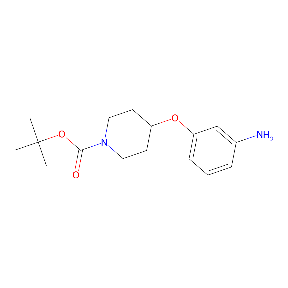 Tert-butyl 4-(3-aminophenoxy)piperidine-1-carboxylate molecular structure, CAS 790667-68-4