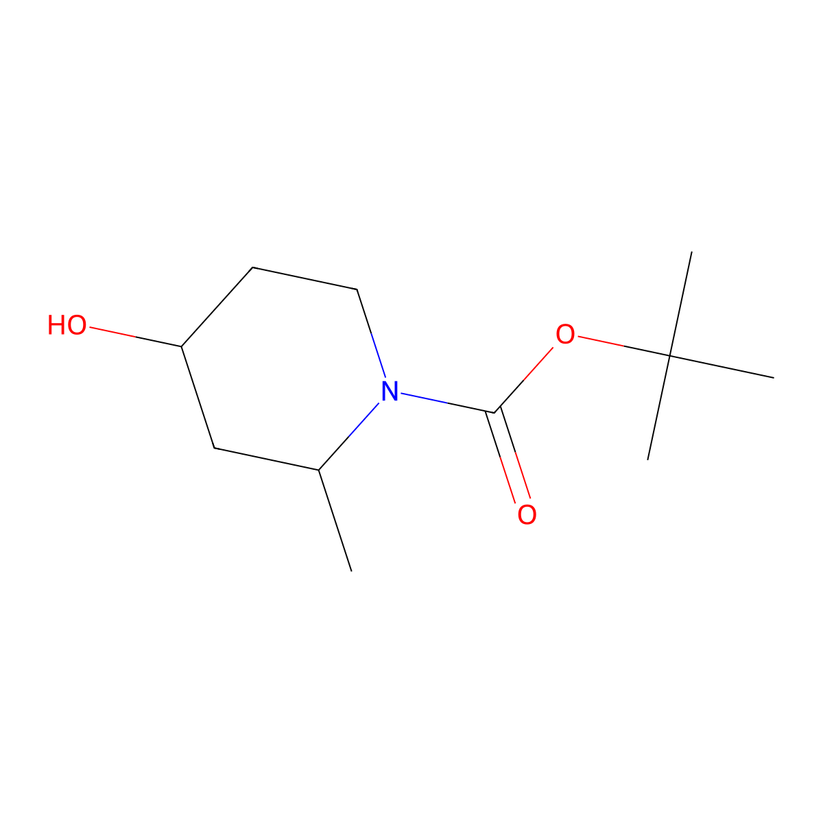 (2S,4S)-N-Boc-2-methyl-4-piperidinol molecular structure, CAS 790667-99-1