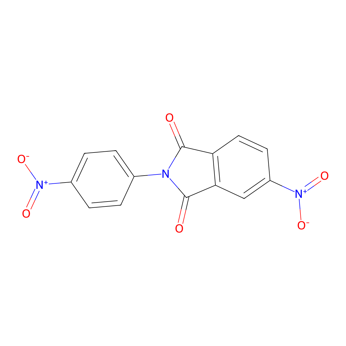 5-Nitro-2-(4-nitrophenyl)isoindole-1,3-dione molecular structure, CAS 79067-45-1