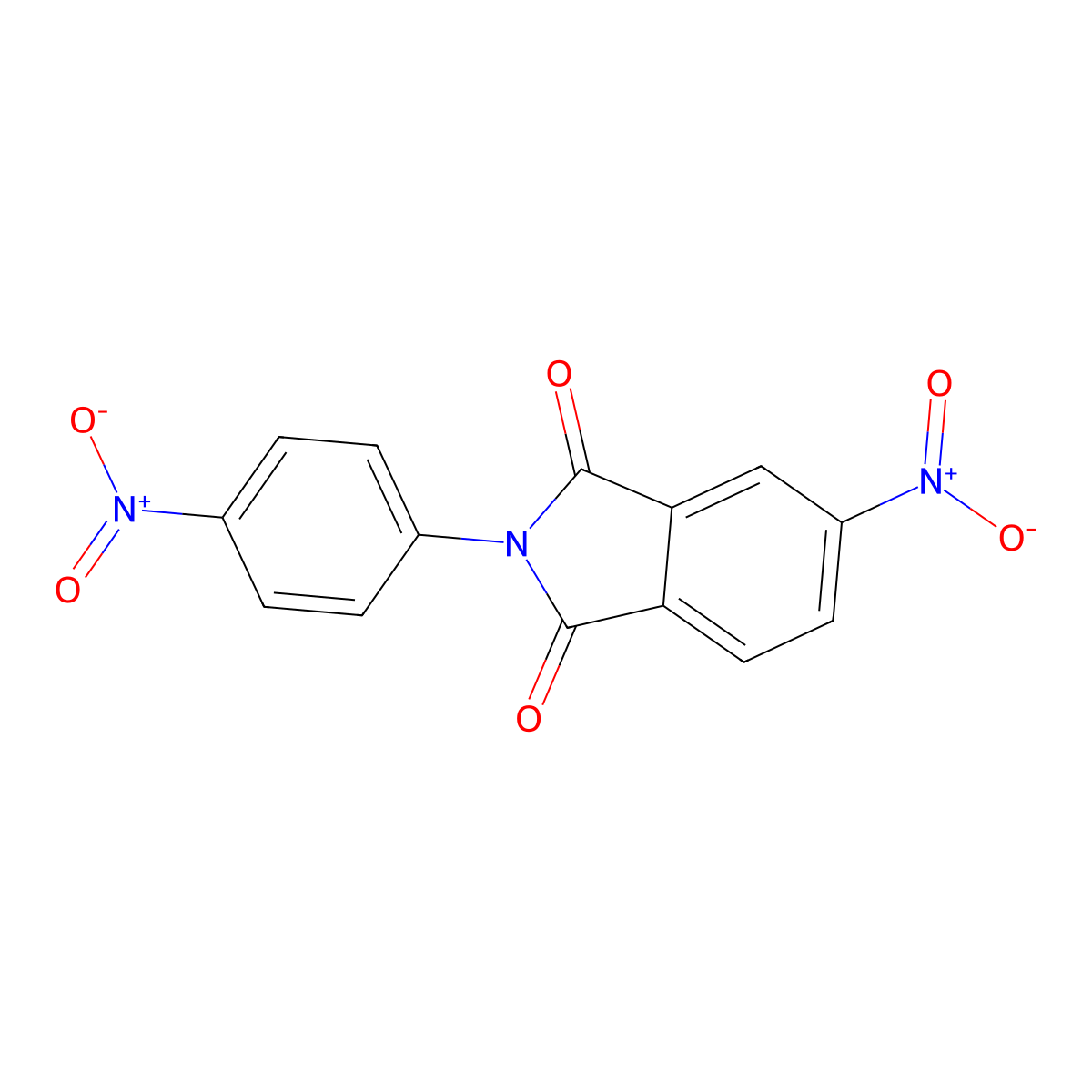 5-Nitro-2-(4-nitrophenyl)isoindole-1,3-dione molecular structure, CAS 79067-45-1