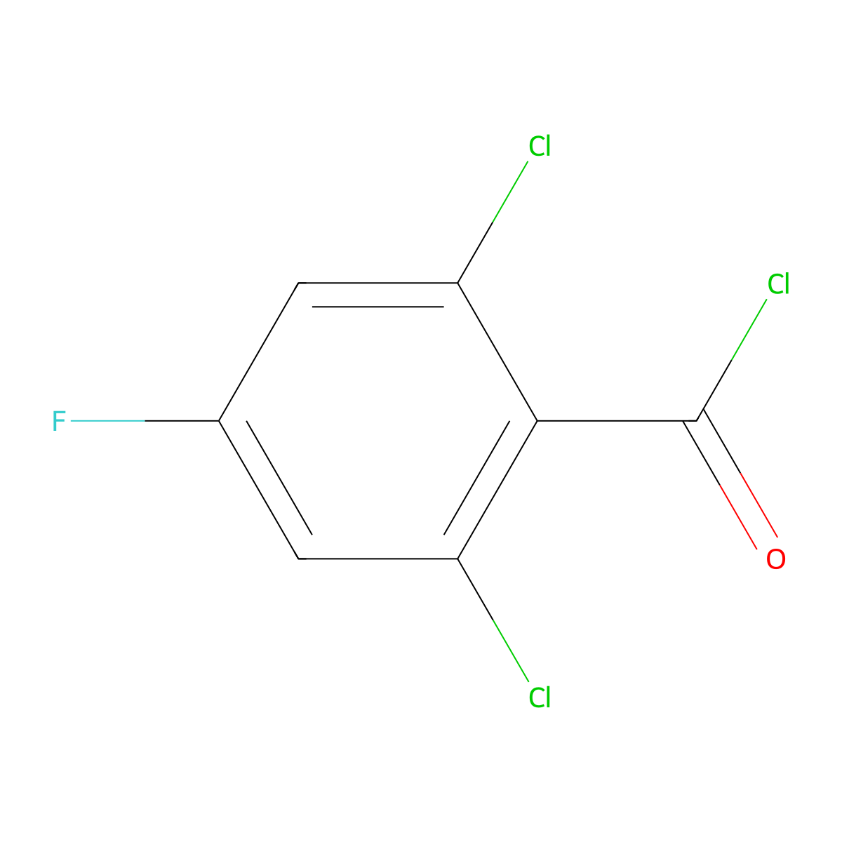 2,6-Dichloro-4-fluorobenzoyl chloride molecular structure, CAS 790670-50-7