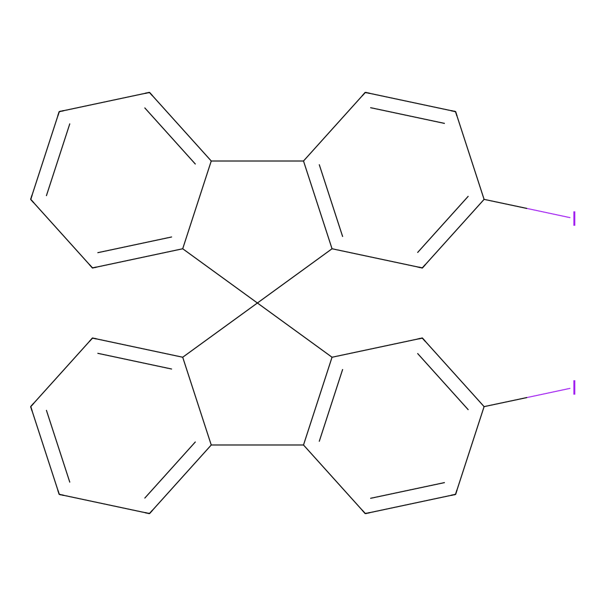2,2'-Diiodo-9,9'-spirobi[fluorene] molecular structure, CAS 790674-48-5