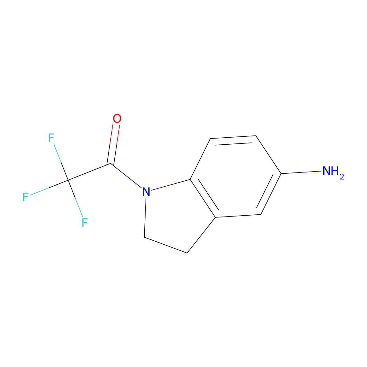 1-(5-Aminoindolin-1-yl)-2,2,2-trifluoroethanone molecular structure, CAS 790677-27-9