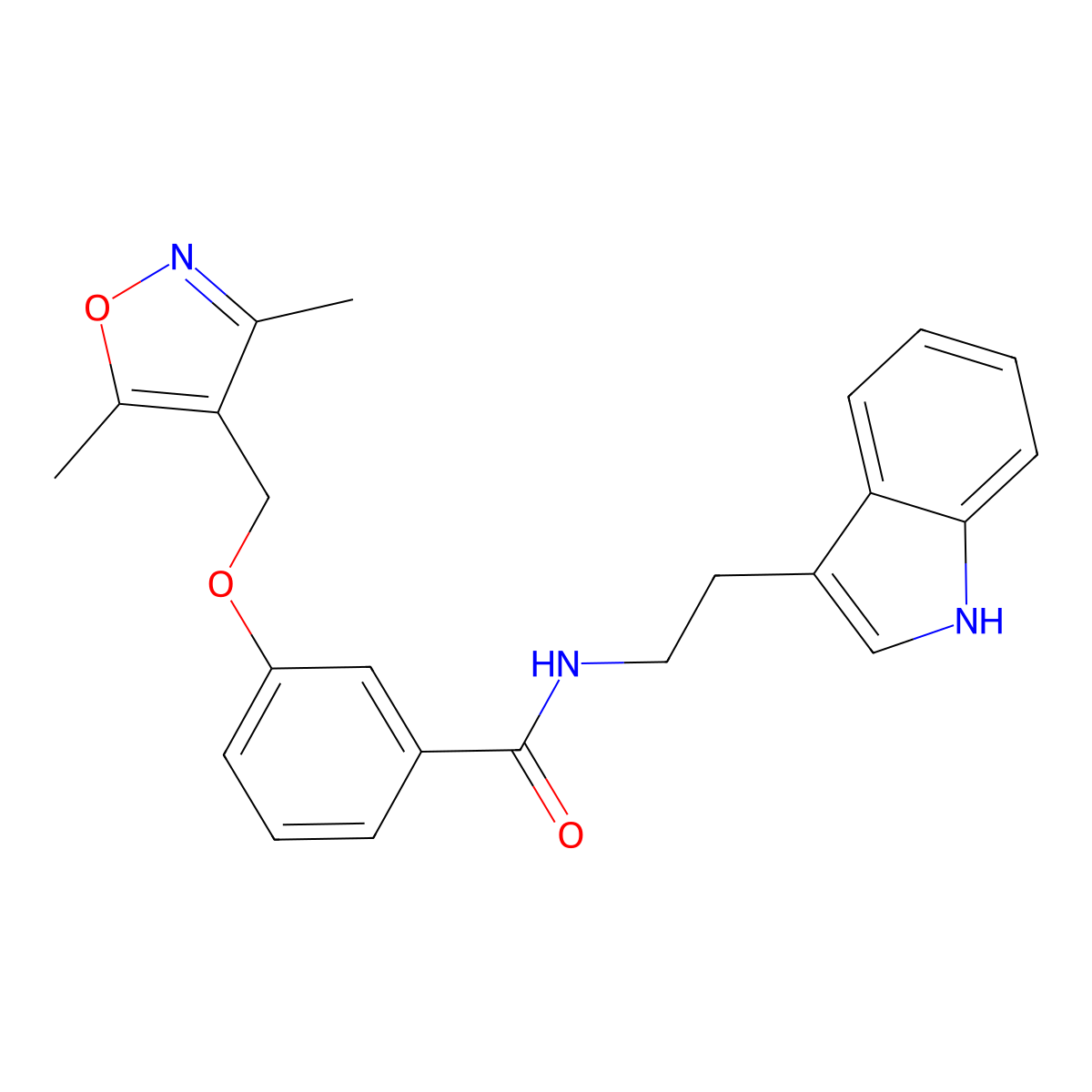 3-[(3,5-dimethyl-1,2-oxazol-4-yl)methoxy]-N-[2-(1H-indol-3-yl)ethyl]benzamide molecular structure, CAS 790679-62-8