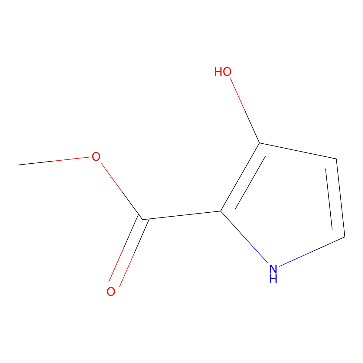 Methyl 3-hydroxy-1H-pyrrole-2-carboxylate molecular structure, CAS 79068-31-8