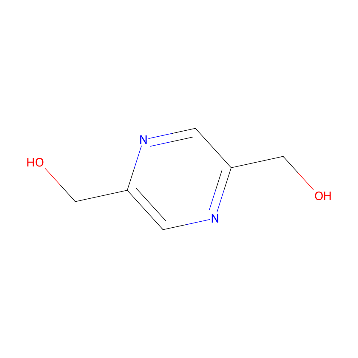 2,5-Pyrazinedimethanol molecular structure, CAS 79068-45-4