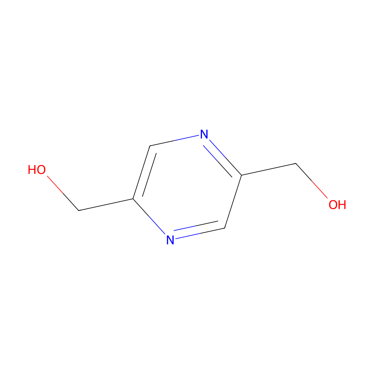 2,5-Pyrazinedimethanol molecular structure, CAS 79068-45-4
